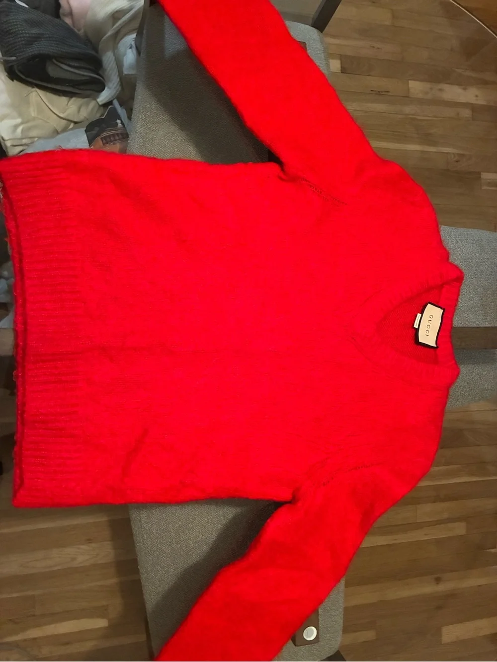 Gucci Vibrant Red Crewneck Women's Sweater